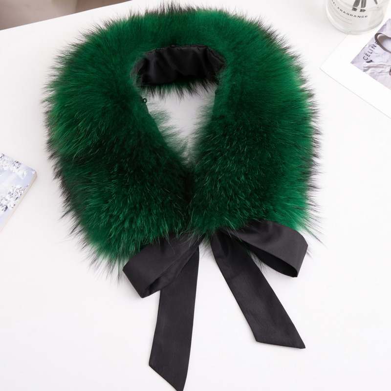 Real Raccoon Fur Collar Winter - Gold 6138 review and price